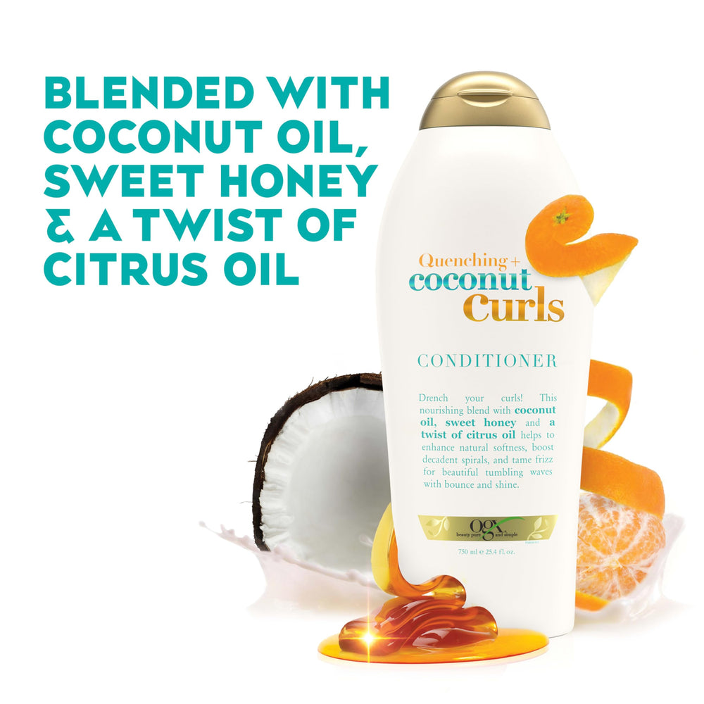 OGX Quenching + Coconut Curls defining curls for soft, bouncy texture