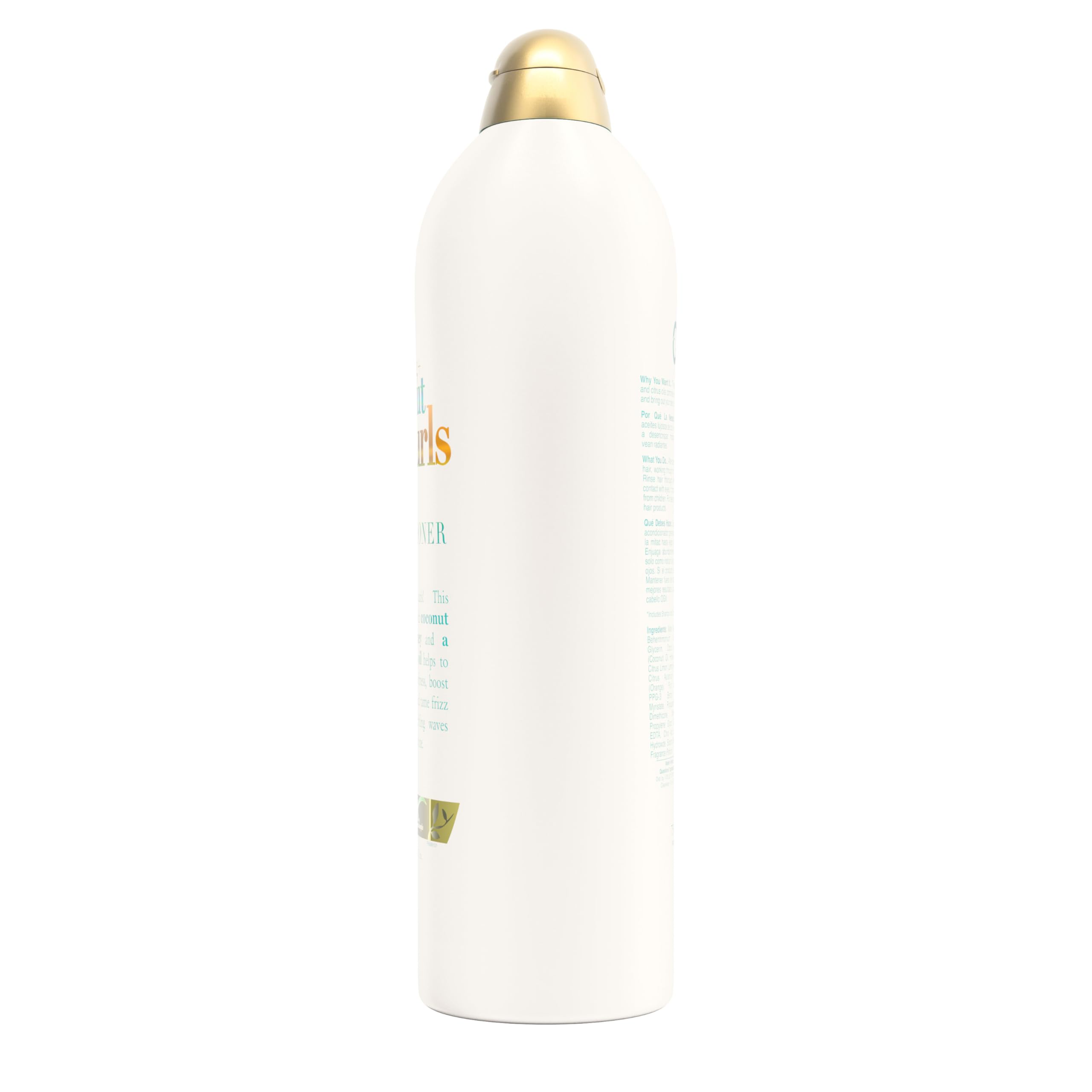 OGX Quenching + Coconut Curls pump bottle design for easy application