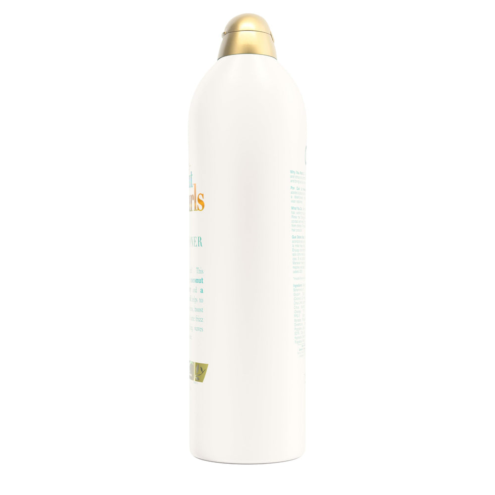 OGX Quenching + Coconut Curls pump bottle design for easy application