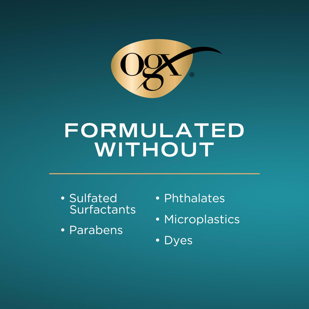 OGX after-rinse hair showing shine and softness