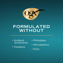 OGX after-rinse hair showing shine and softness