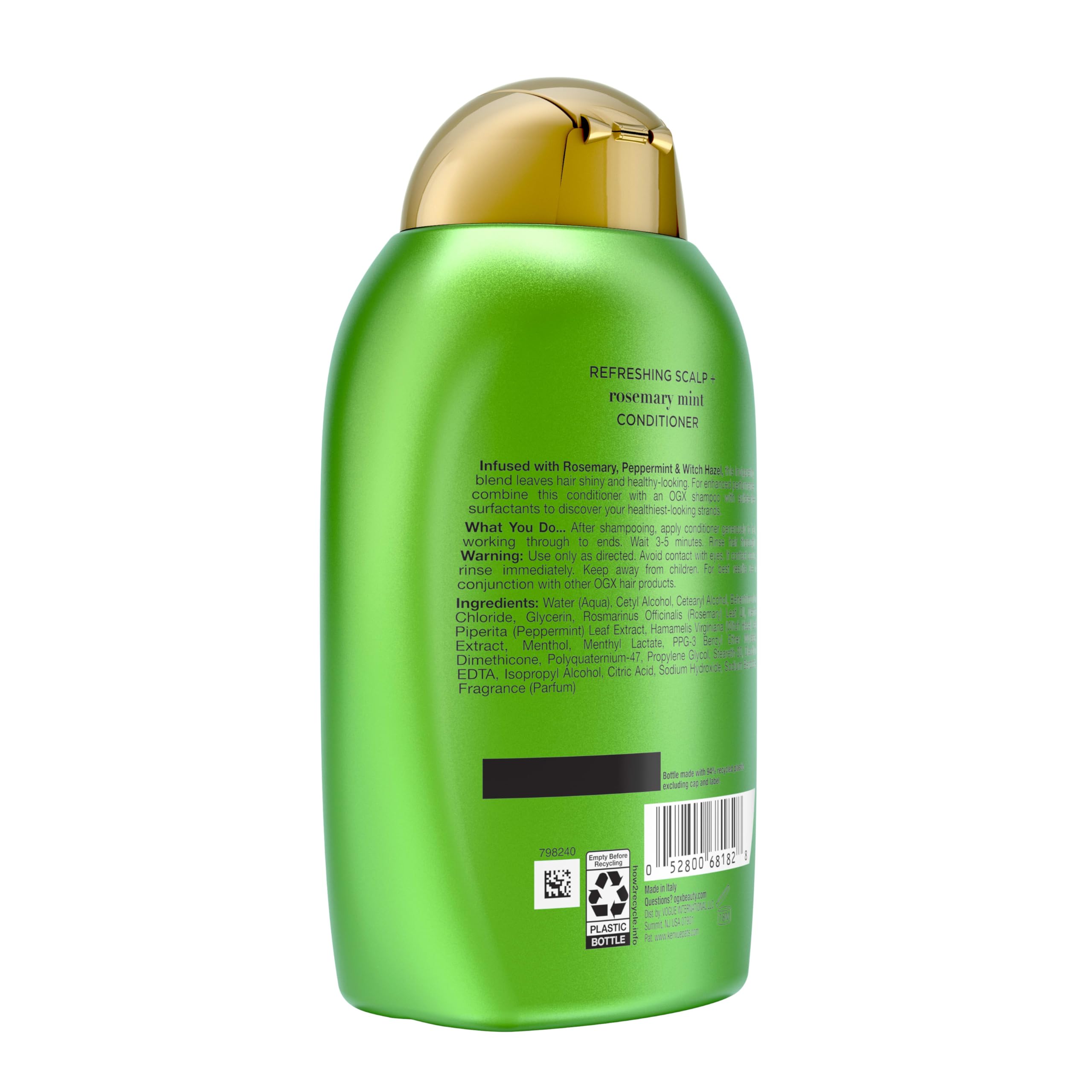 OGX minty scent in bathroom for refreshing scalp care