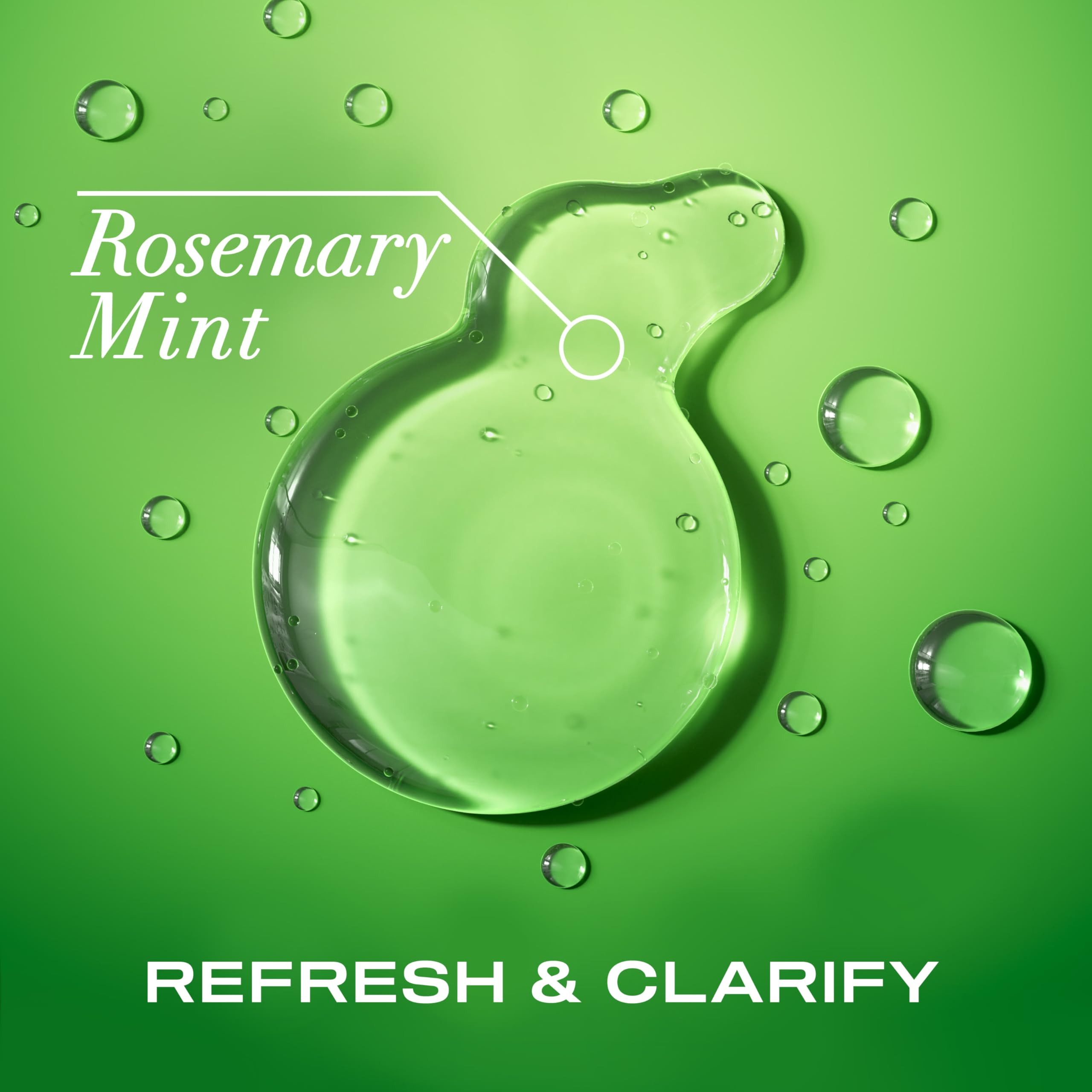 OGX Rosemary Mint Shampoo foam lather demonstrates refreshing scalp cleanse.