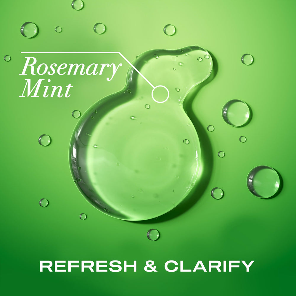 OGX Rosemary Mint Shampoo foam lather demonstrates refreshing scalp cleanse.