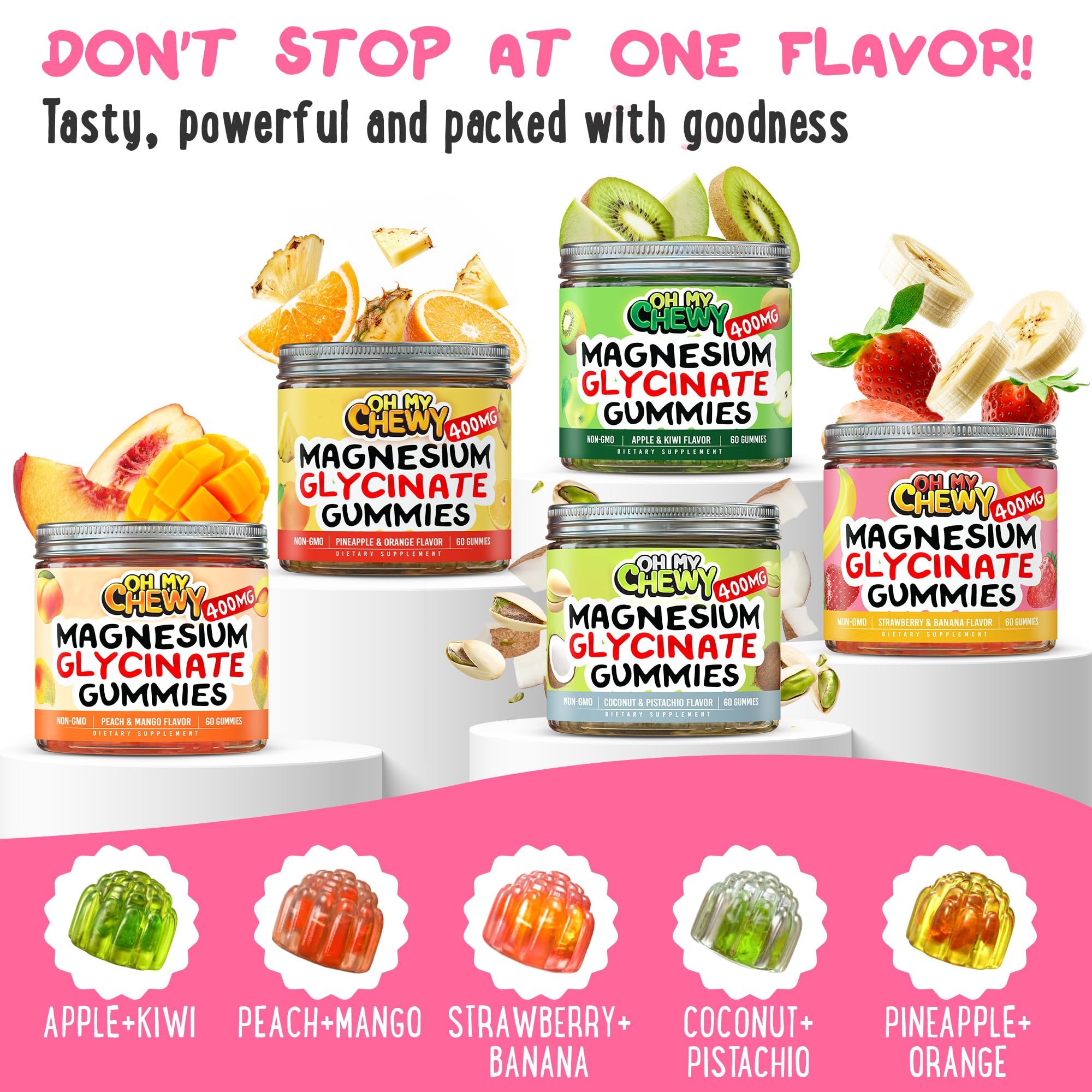 Gluten-free and vegan icons with gummies on a clean background.