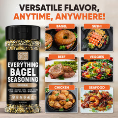 Oh My Spice Everything Bagel Seasoning Blend eggs topping delivers savory aroma.