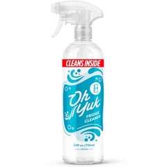 Oh Yuk Fridge Cleaner bottle front view for safe fridge cleaning.
