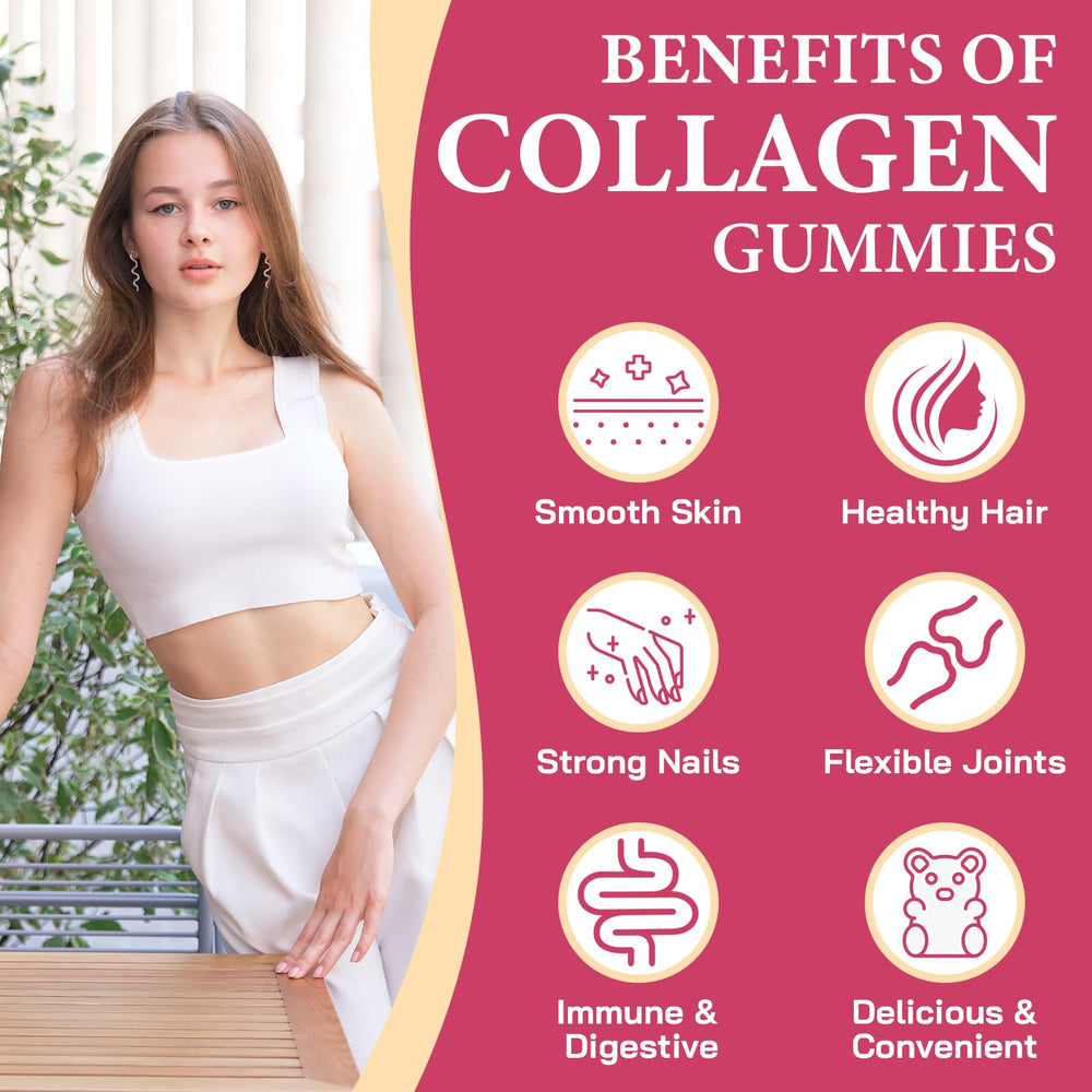 OHaboth Collagen Gummies label front detailing multi-collagen and vitamins for complete nutrients.