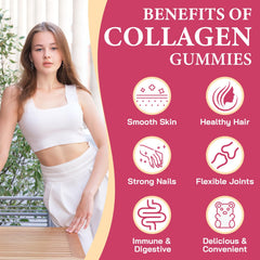 OHaboth Collagen Gummies label front detailing multi-collagen and vitamins for complete nutrients.