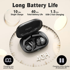 OHAYO open-ear headphones weigh 8 grams per earbud for lightweight comfort