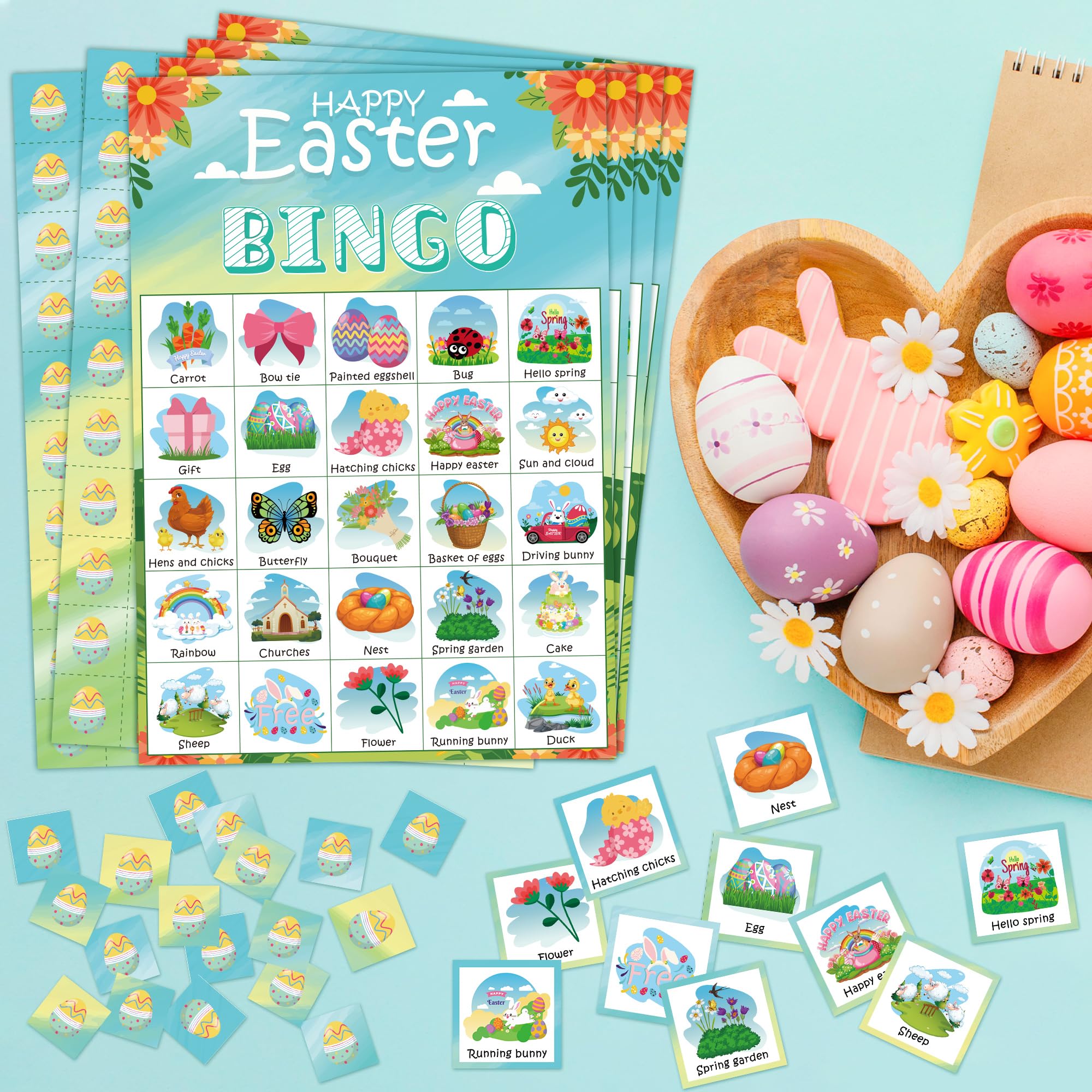 OHHOME Easter bingo activities suit classroom crafts and party decorations.