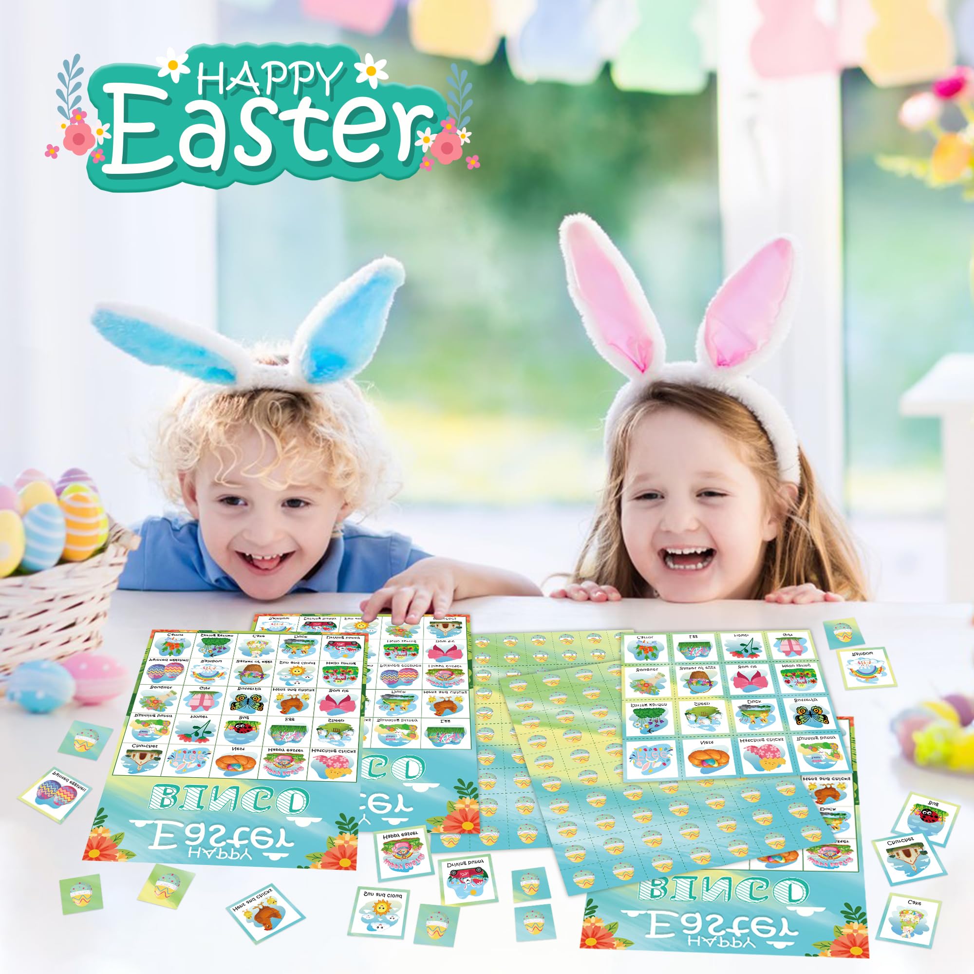 OHHOME durable Easter bingo set crafted with quality materials for lasting classroom or party use.