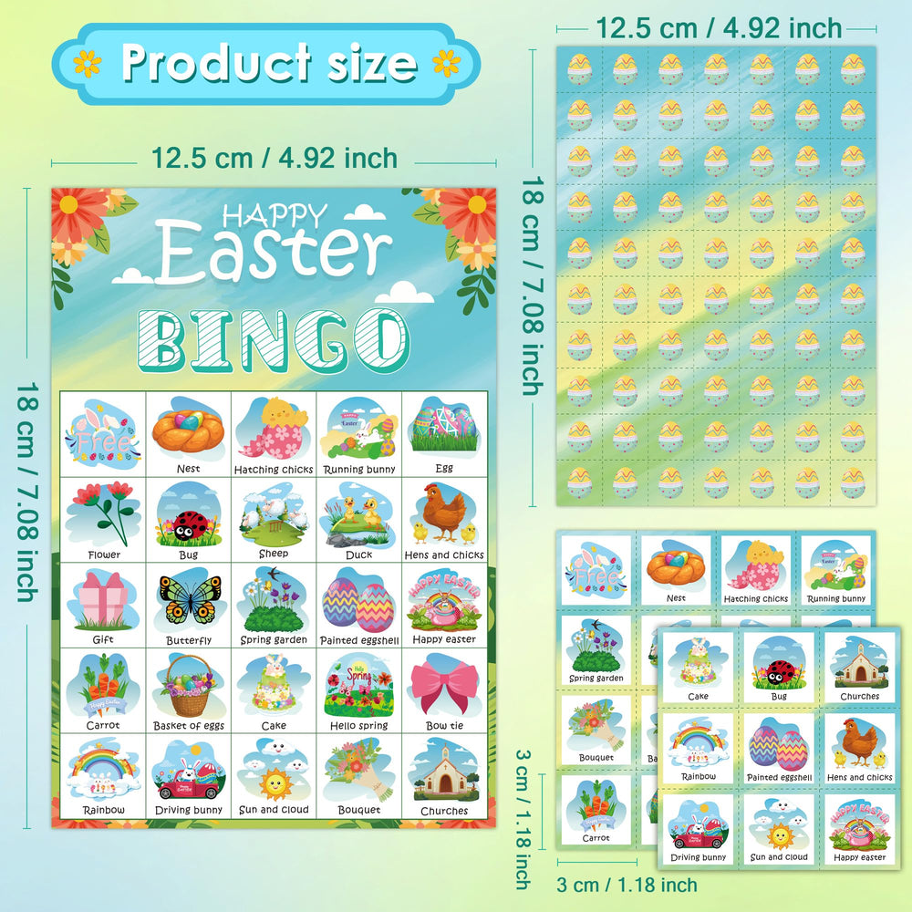 OHHOME Easter bingo egg shaped markers, 490 count, sturdy and reusable for festive games.