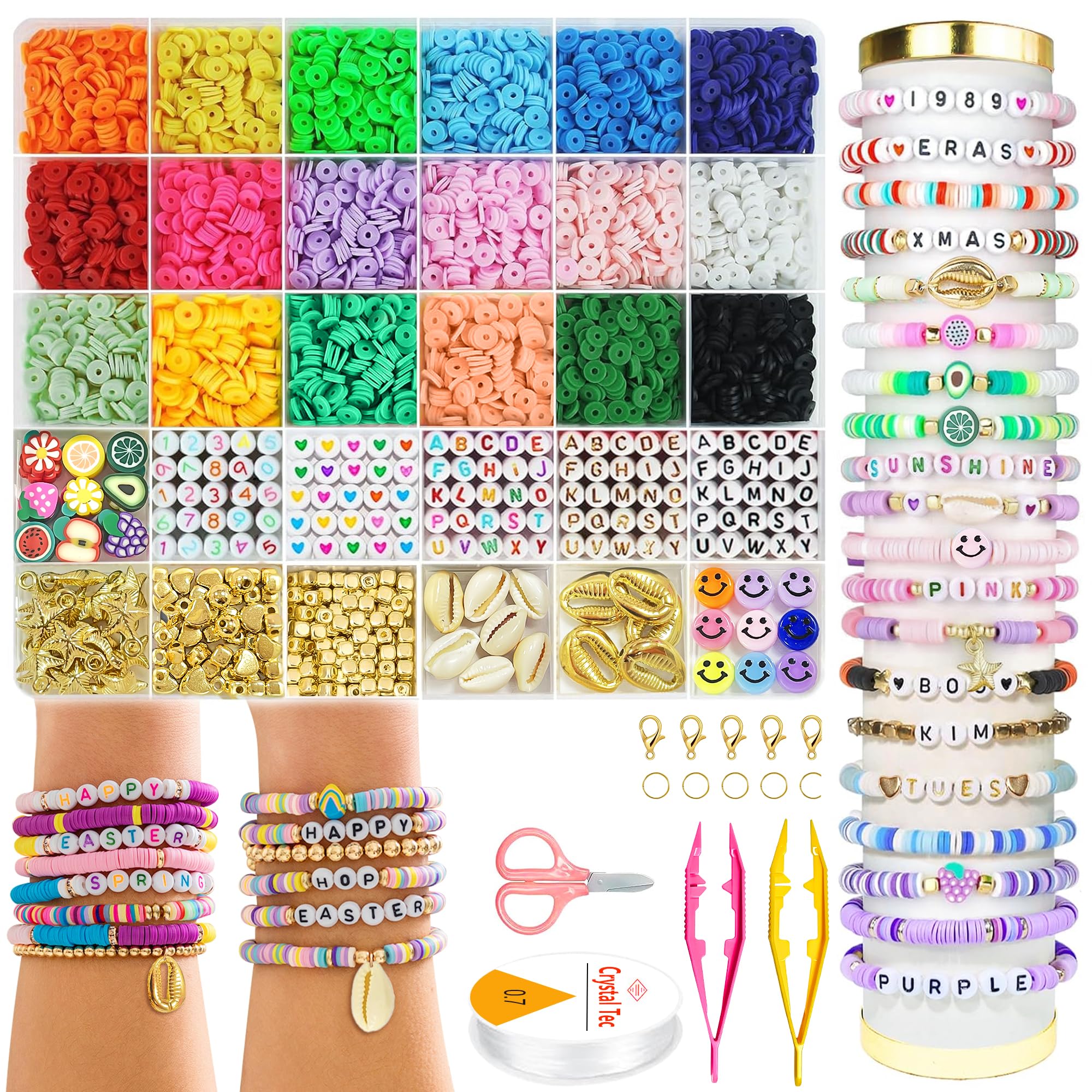 OHOME Easter bracelet kit with beads and charms for creative play.