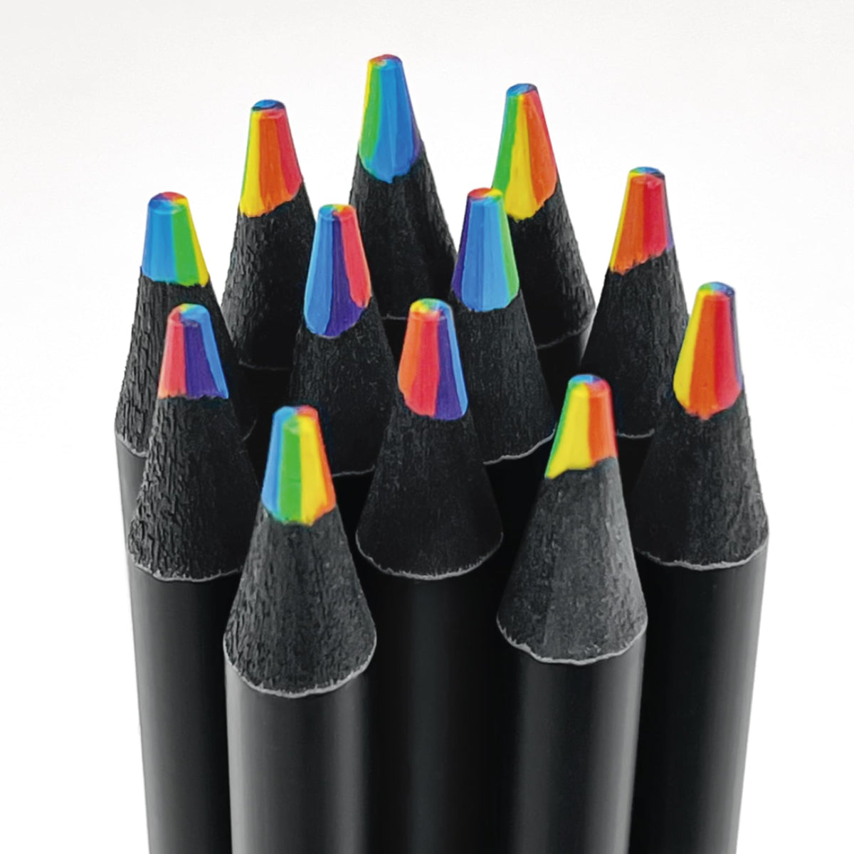 OHOME 12-pack rainbow pencils for teens, ideal for classroom art.