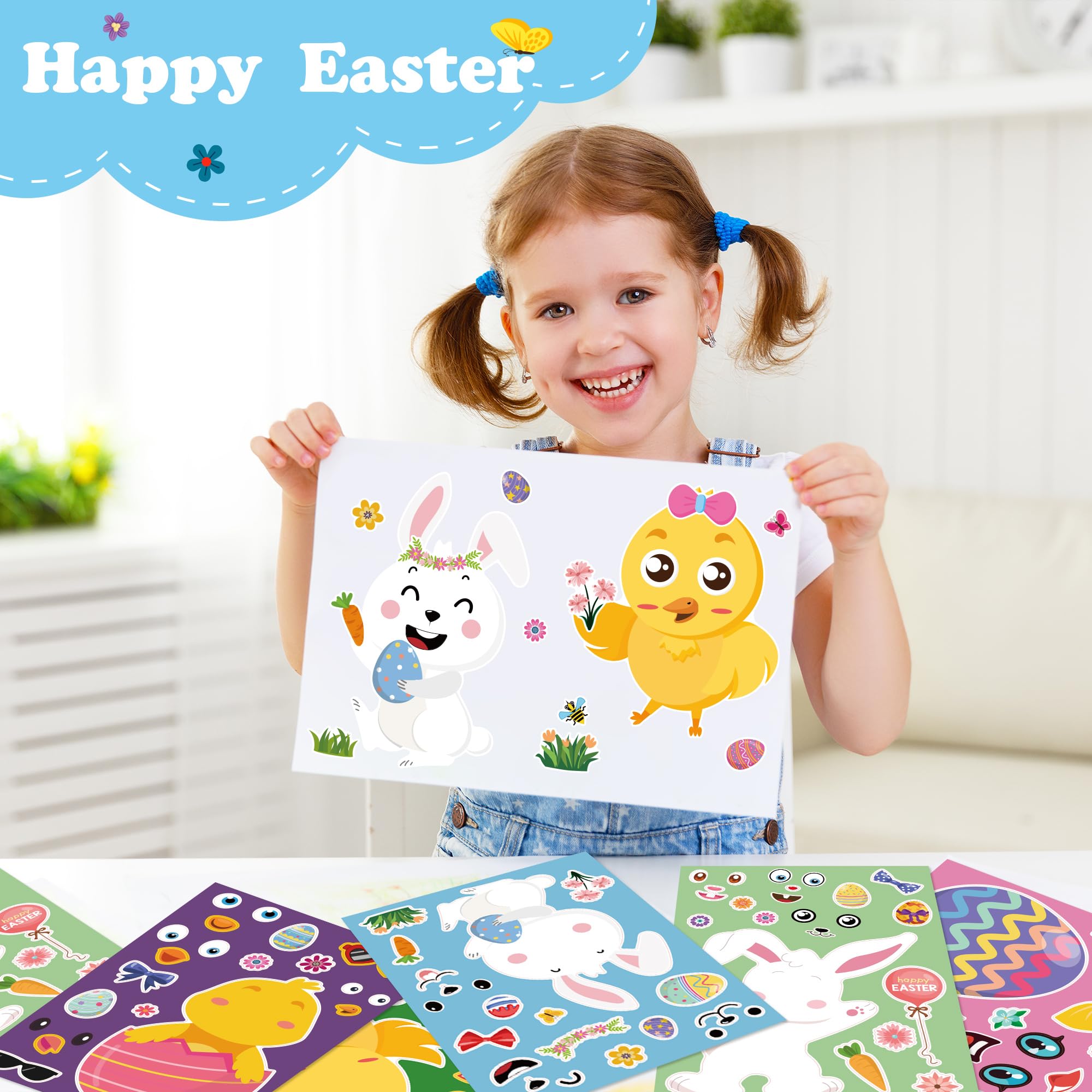 OHOME kid craft sheets support creative play with 8 styles per pack.