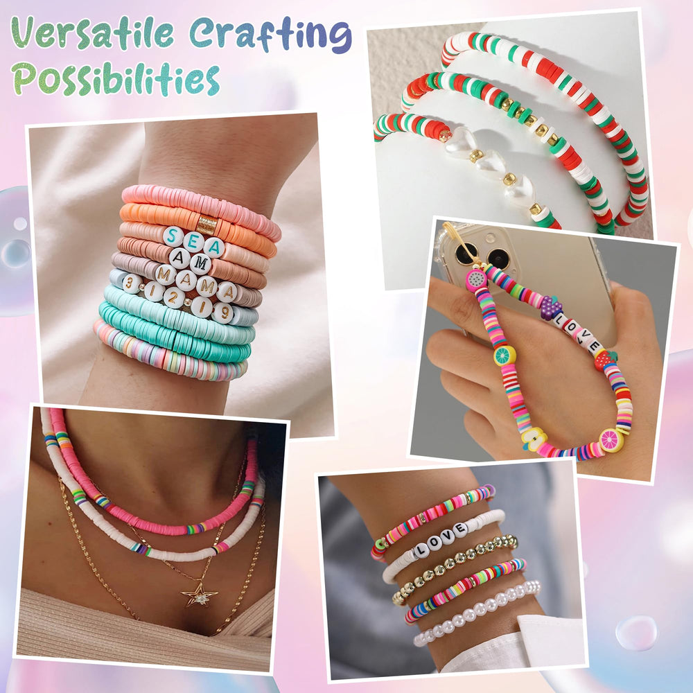 OHOME polymer clay beads in flat 6mm form for durable, wearable crafts.