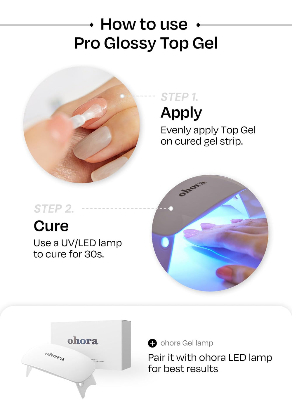 ohora Bundle Set Nail File and Prep Pads ensure smooth prep