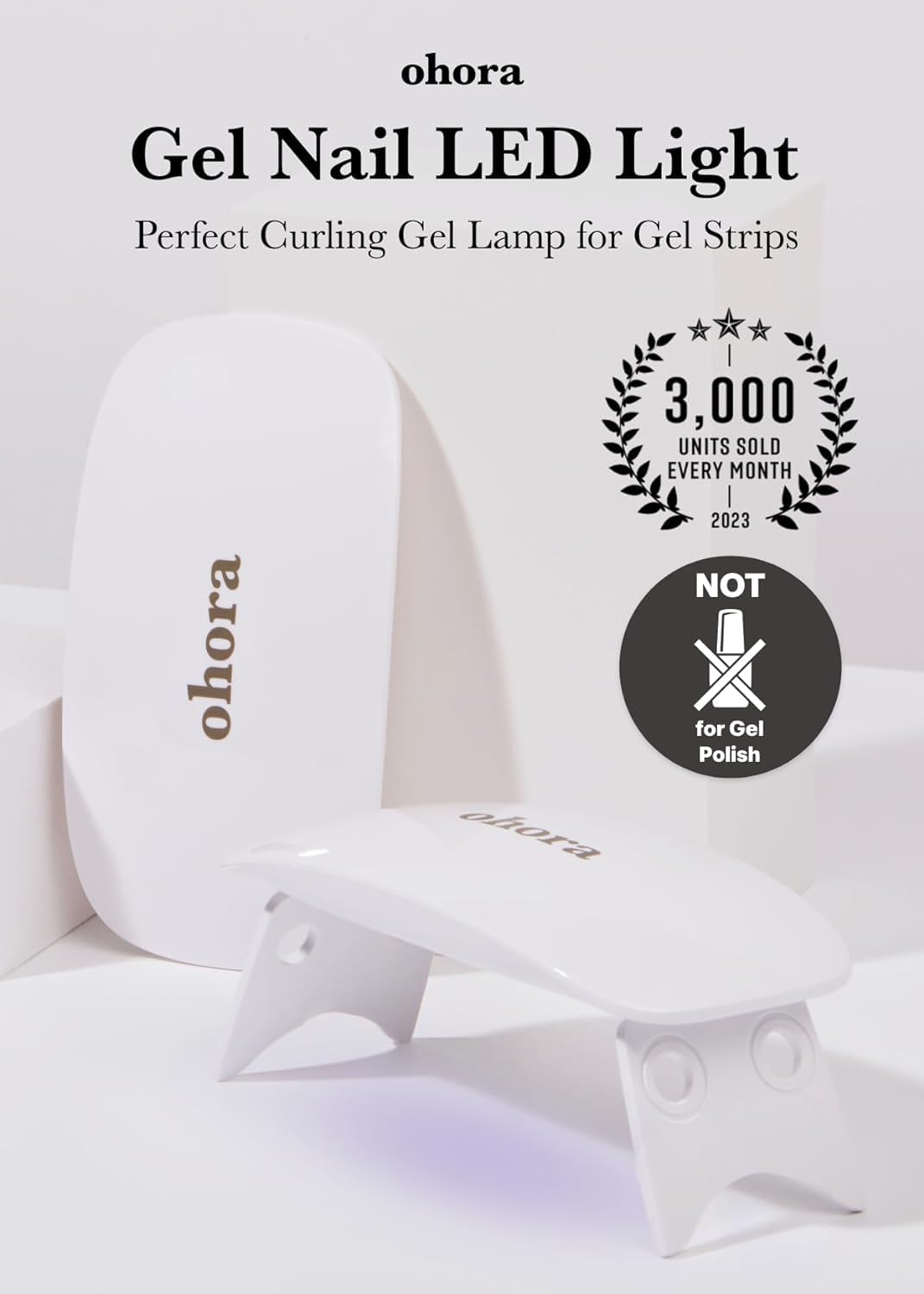 ohora Care LED Lamp 2 timer options for precise 45 or 60 second curing.