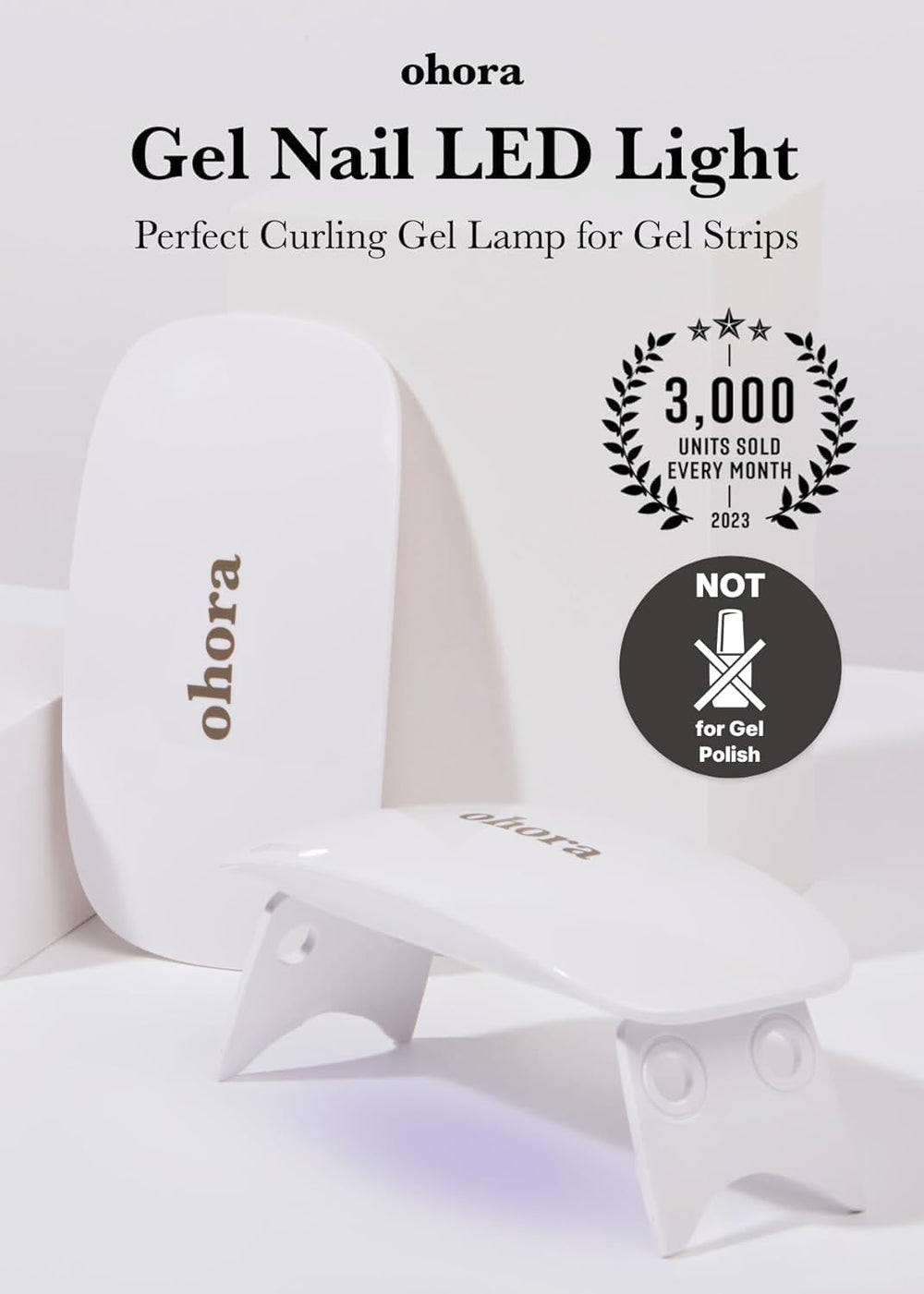 ohora Care LED Lamp 2 timer options for precise 45 or 60 second curing.
