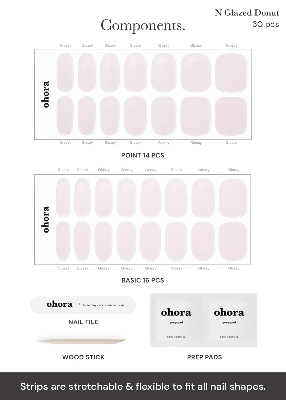 Ohora N Glazed Donut beginner-friendly nails kit for fast transformation