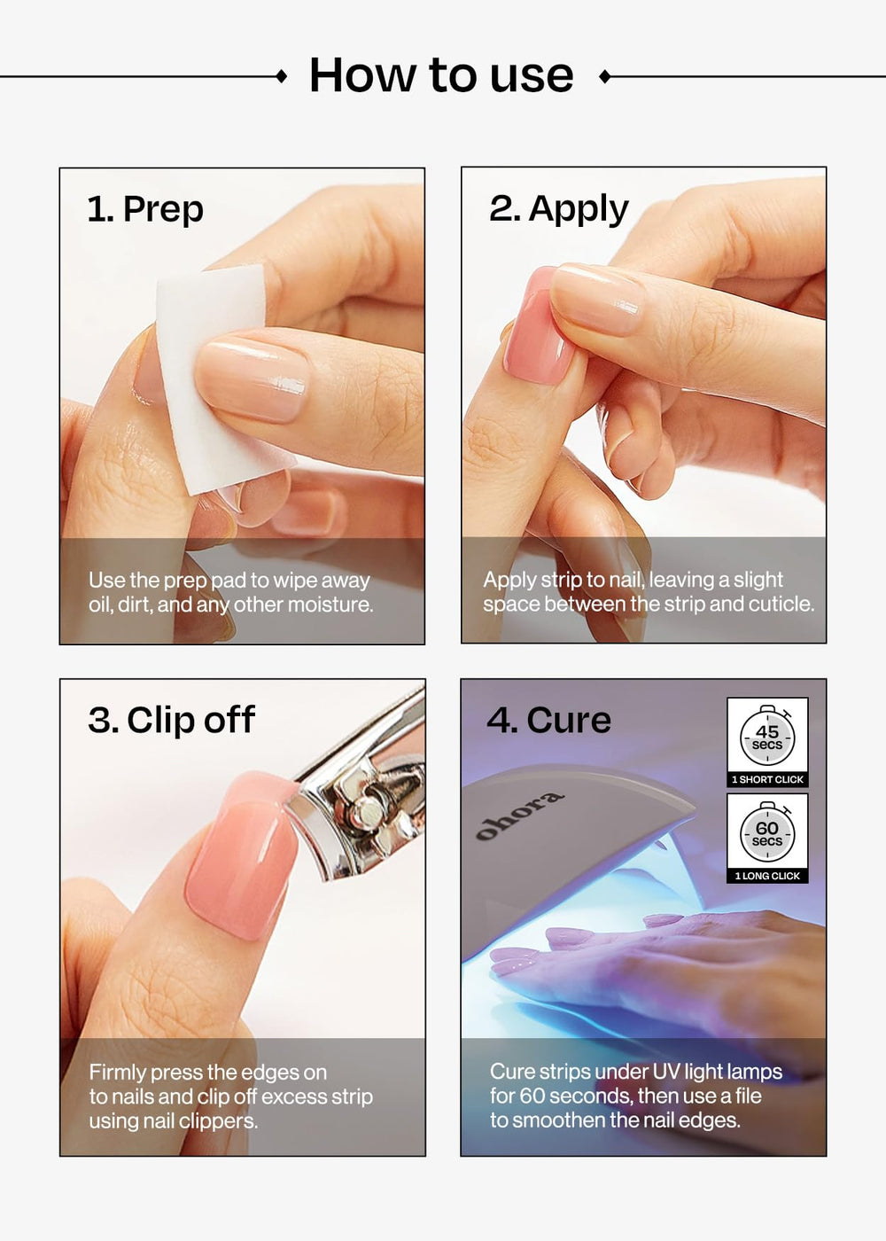 ohora waterproof top layer helps nails last longer with navy color