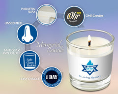 OHR CANDLES 26-hour burn in a glass tumbler for extended memorial lighting