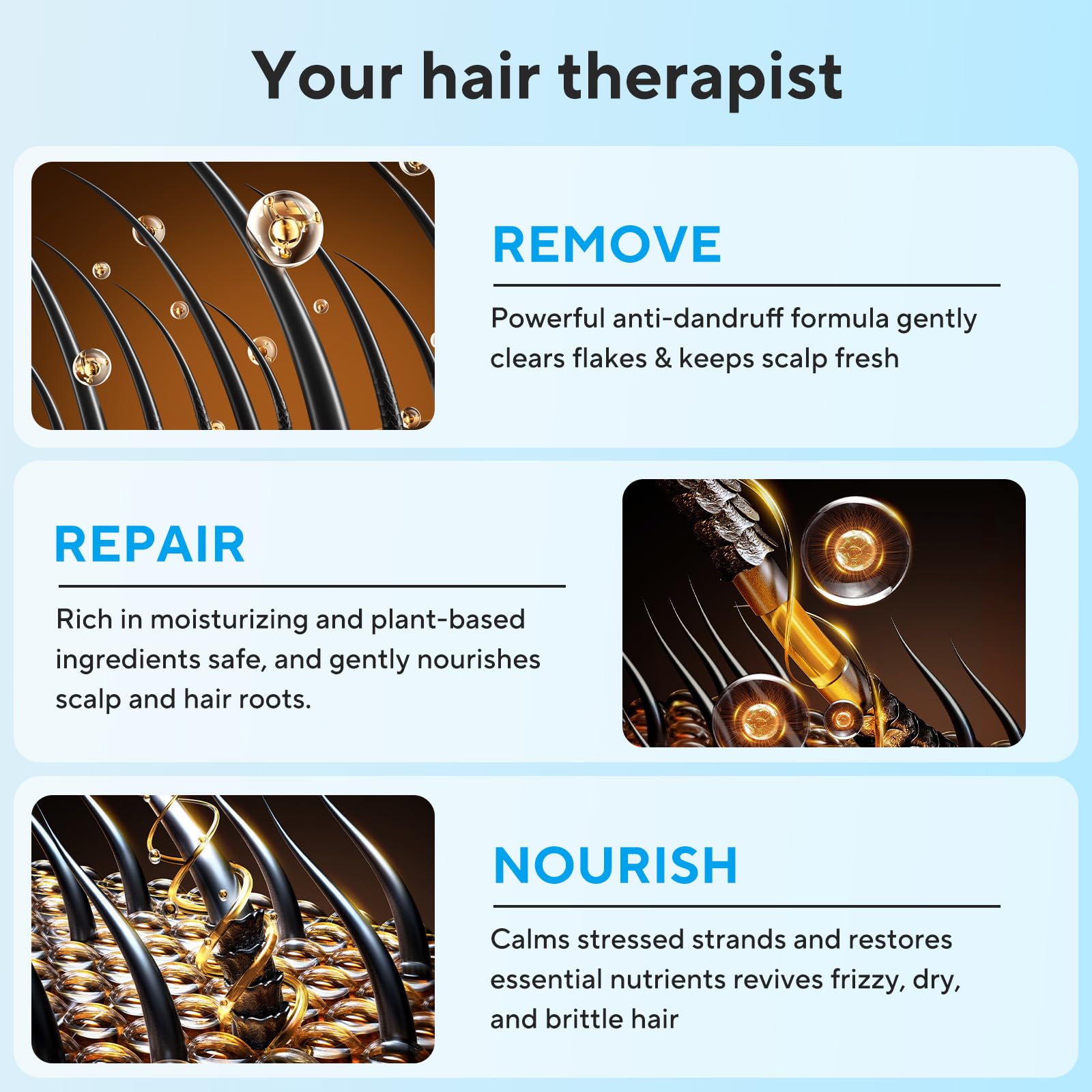 Oiangna color-treated hair remains balanced with a gentle formula.