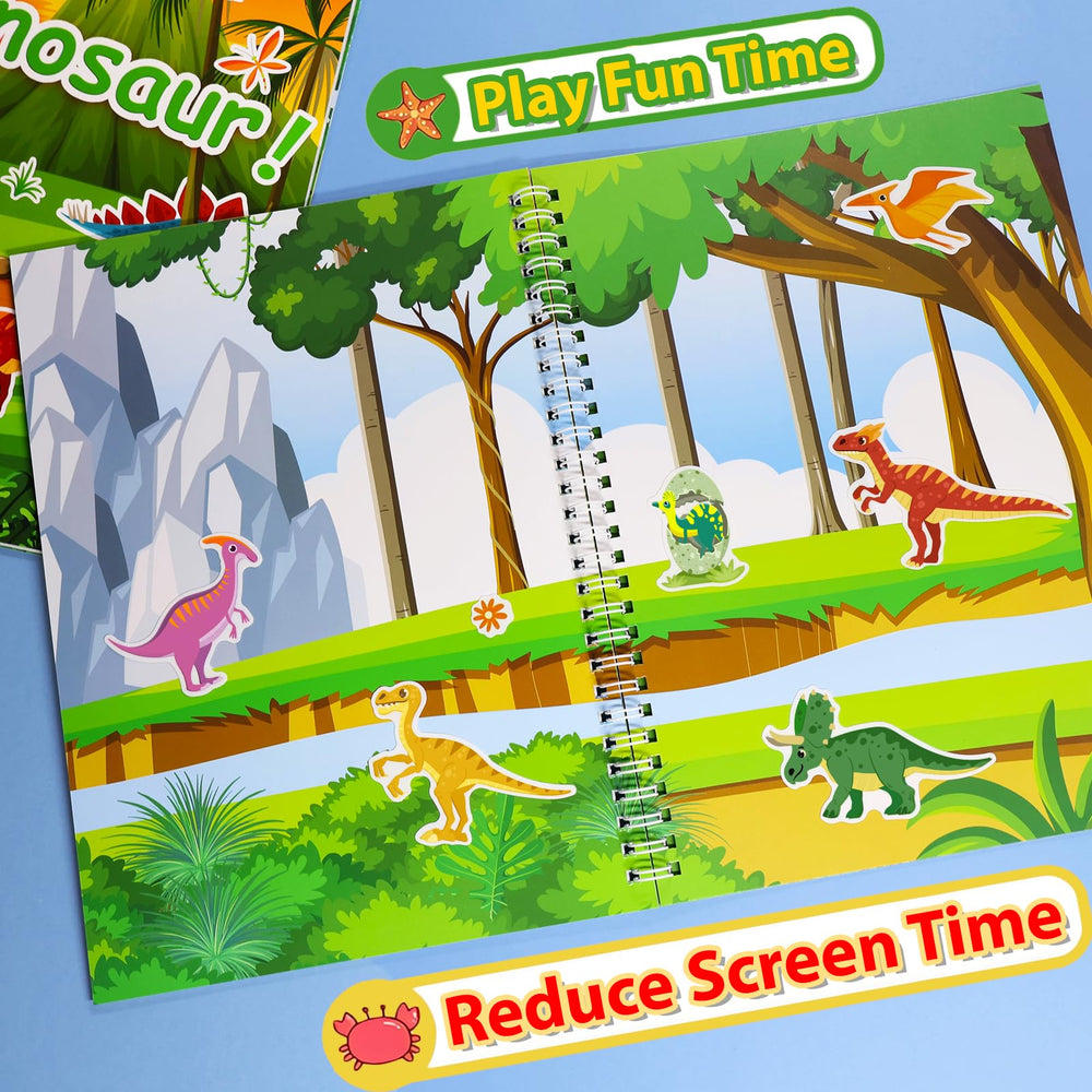 OIBUTUR 53-dinosaur-stickers scene ready for creative picture completion