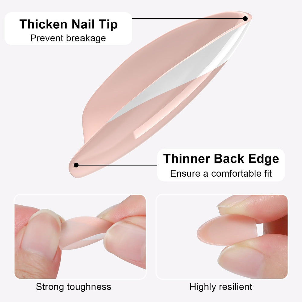 OIFEN press-on nails in 16 size range for precise fit