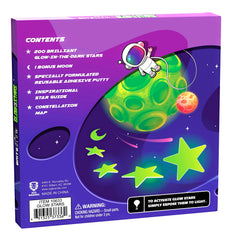 OIG Brands moon and stars create a space-themed ceiling art for playtime.