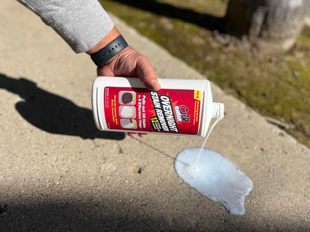 Oil Eater Works on fresh and old stains with multiple applications