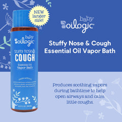 Oilogic baby bath vapor closeup highlights pure essential oils for gentle, safe spa-like moments.