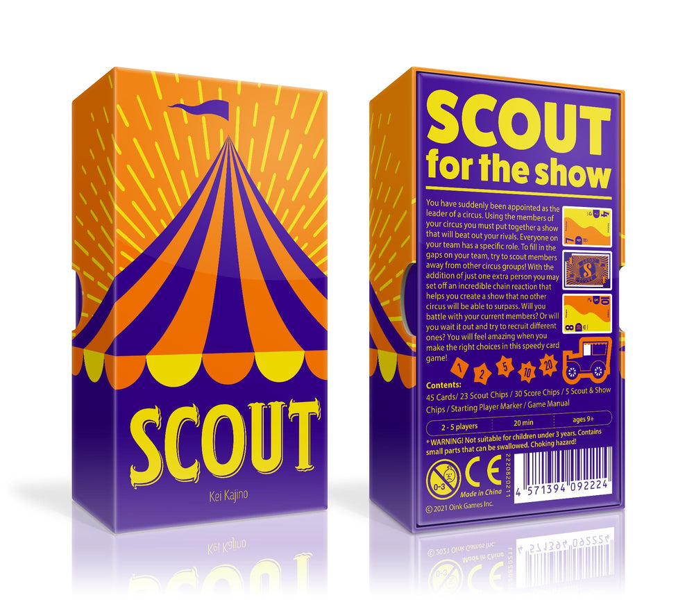 Oink Games Scout circus theme art captures playful, inviting visuals.