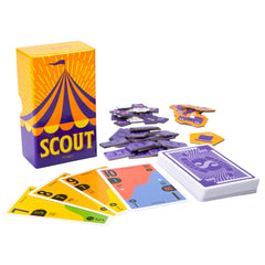 Oink Games Scout front box shows compact, travel-ready packaging.
