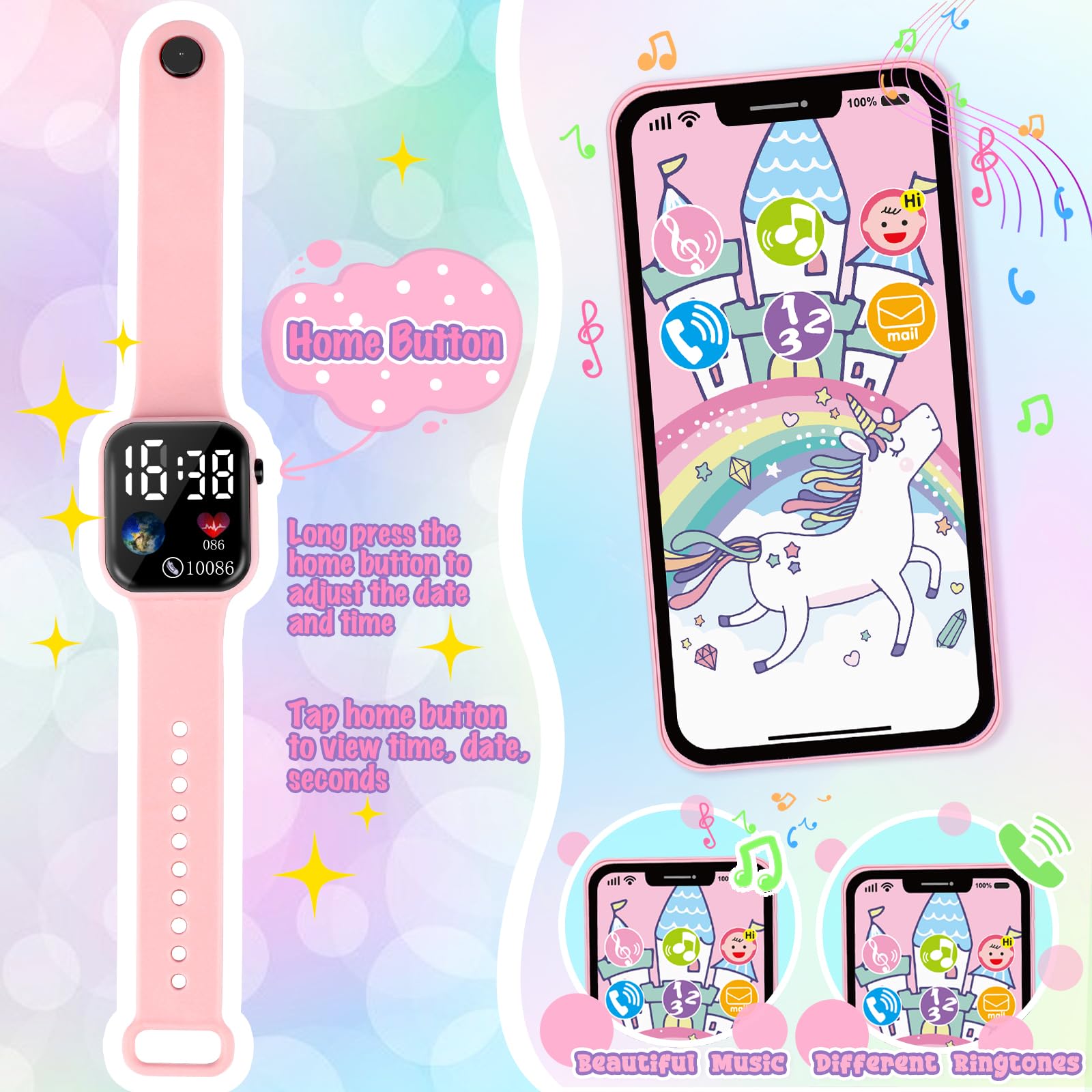 Oisacirg Toy Phone with sounds supports role-play storytelling.