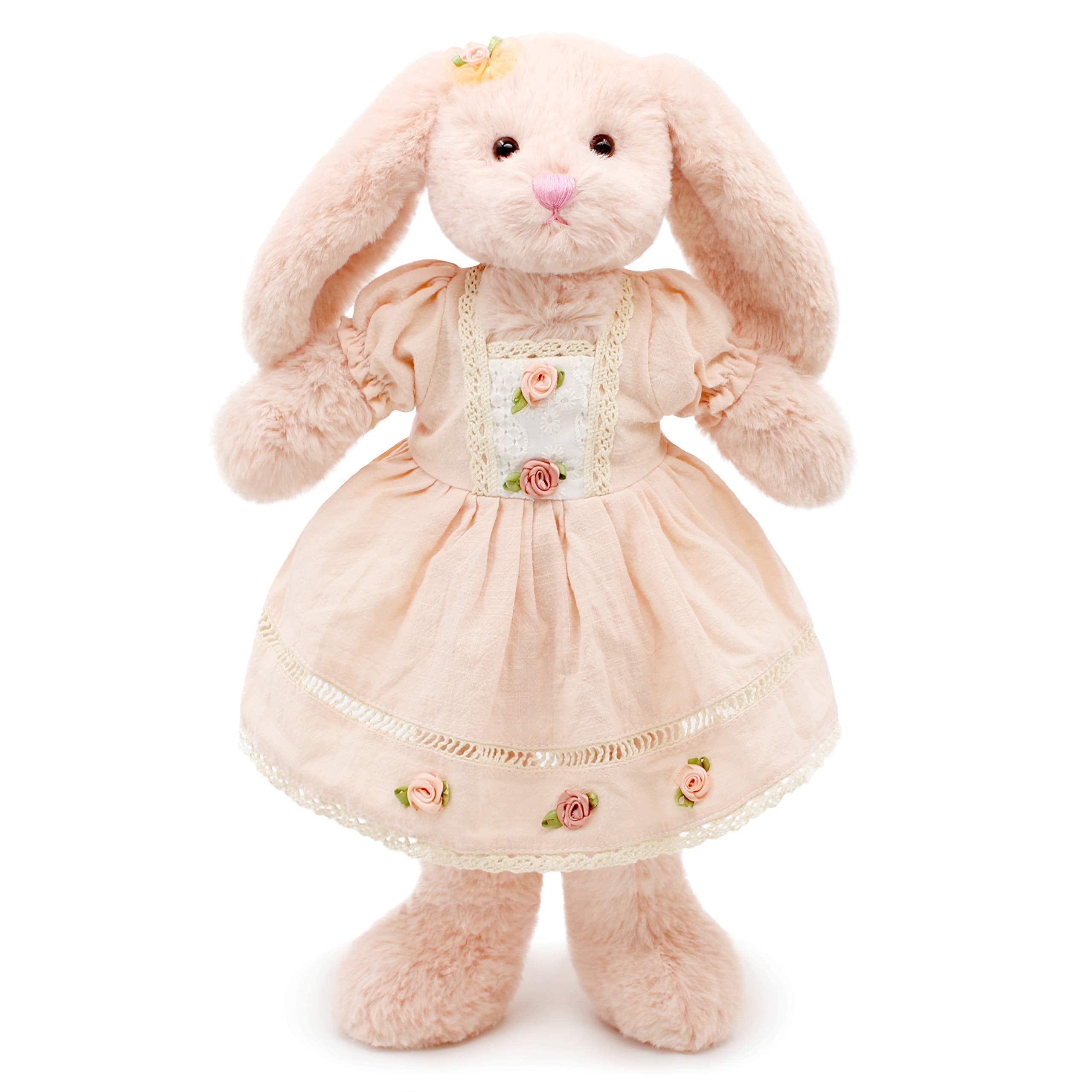 oits cute bunny plush with long floppy ears for gentle play.