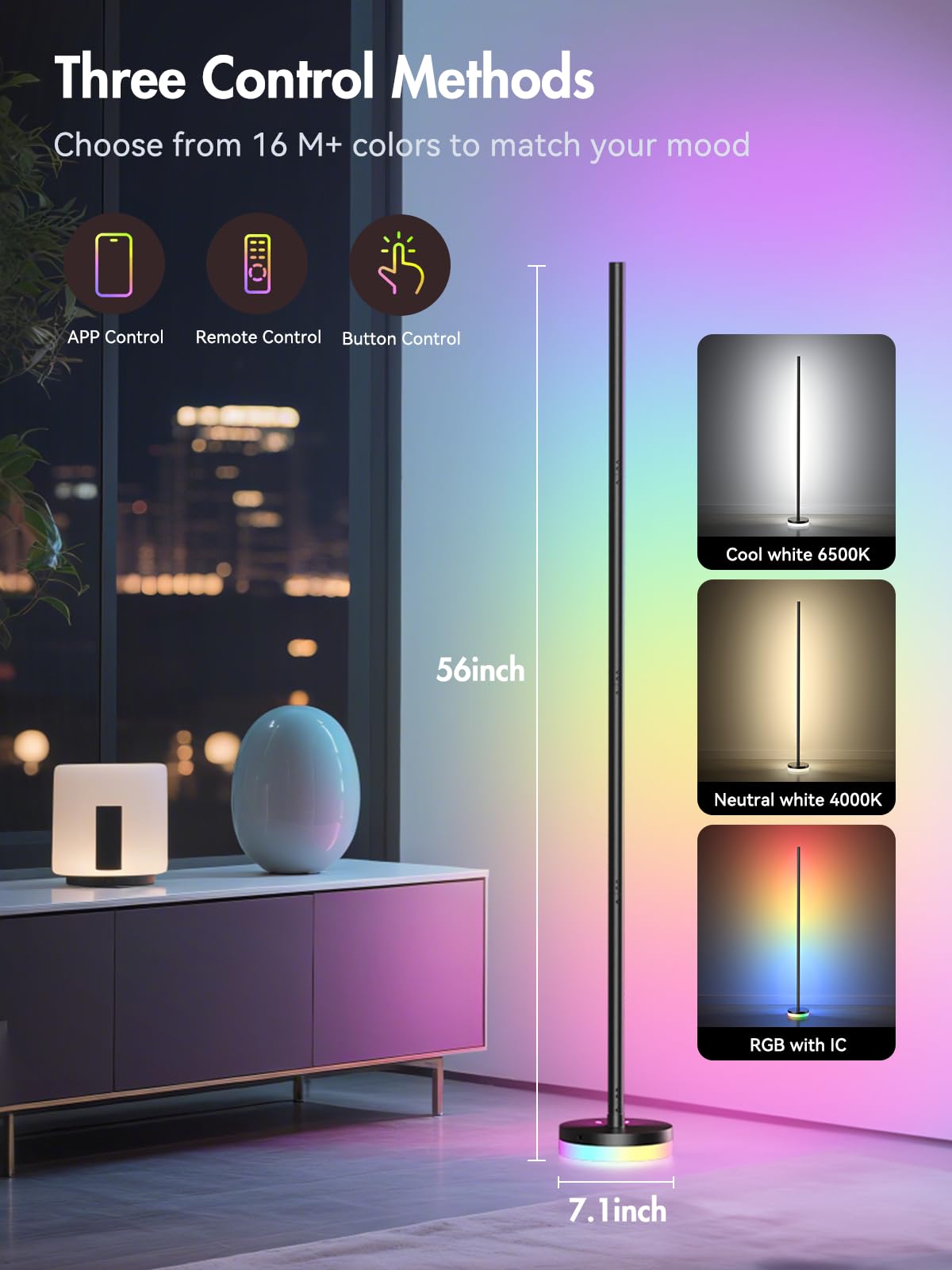 OIYN RGBICW technology creates vivid multi-color effects for dynamic scenes.