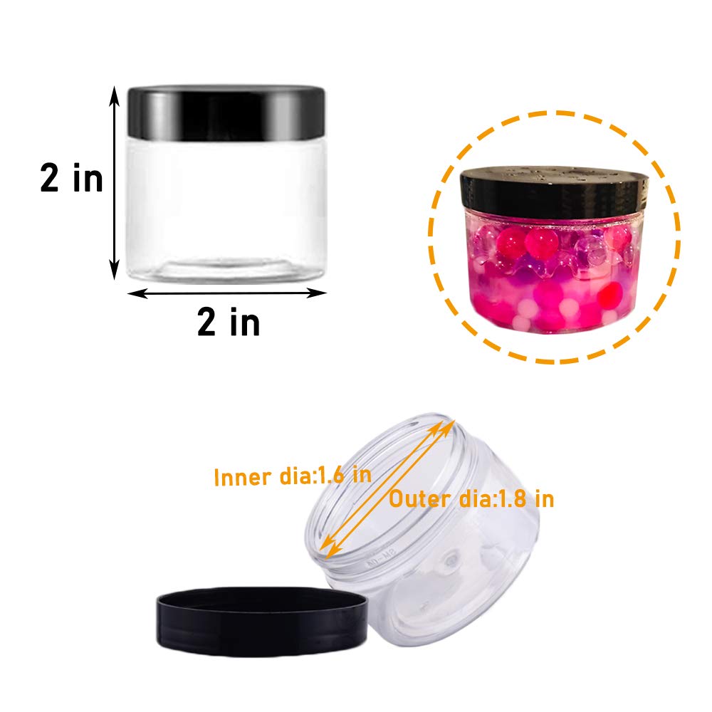 OJYUDD 60ml clear plastic container offers sturdy, transparent storage for creams and cosmetics.