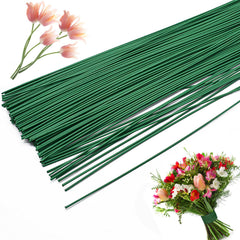 OJYUDD floral wire 22ga green 16in ideal for secure bouquet shaping.
