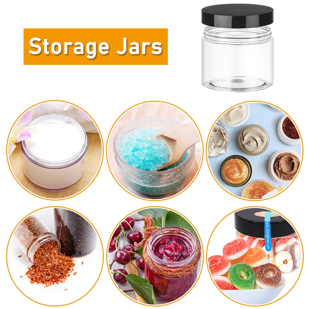 OJYUDD versatile storage jars suit slime, cosmetics, beads, and small jewelry.