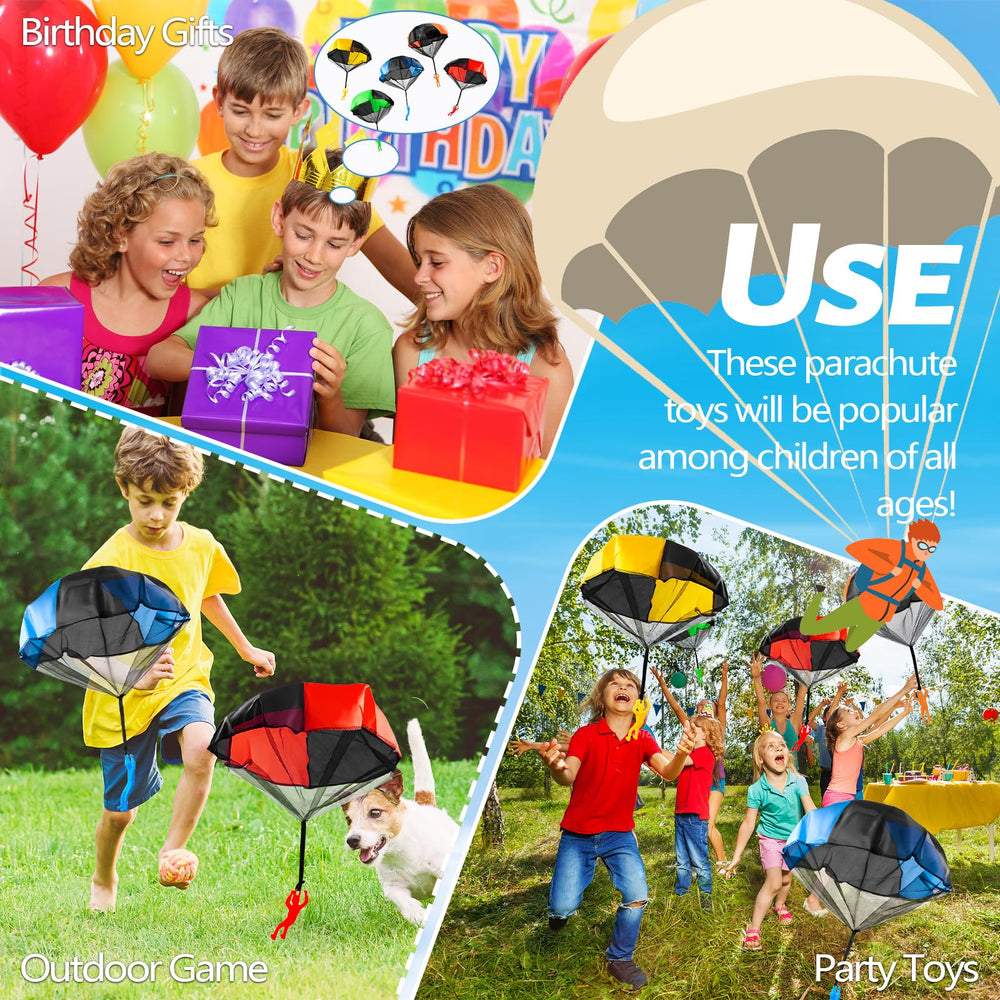 OJYUDD orange parachute toy for colorful outdoor activities