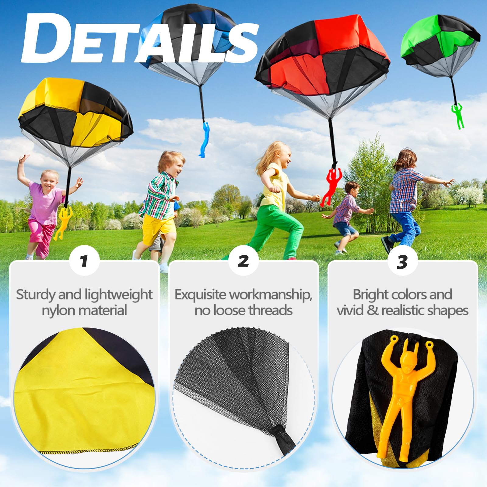 OJYUDD yellow parachute toy ideal for group games