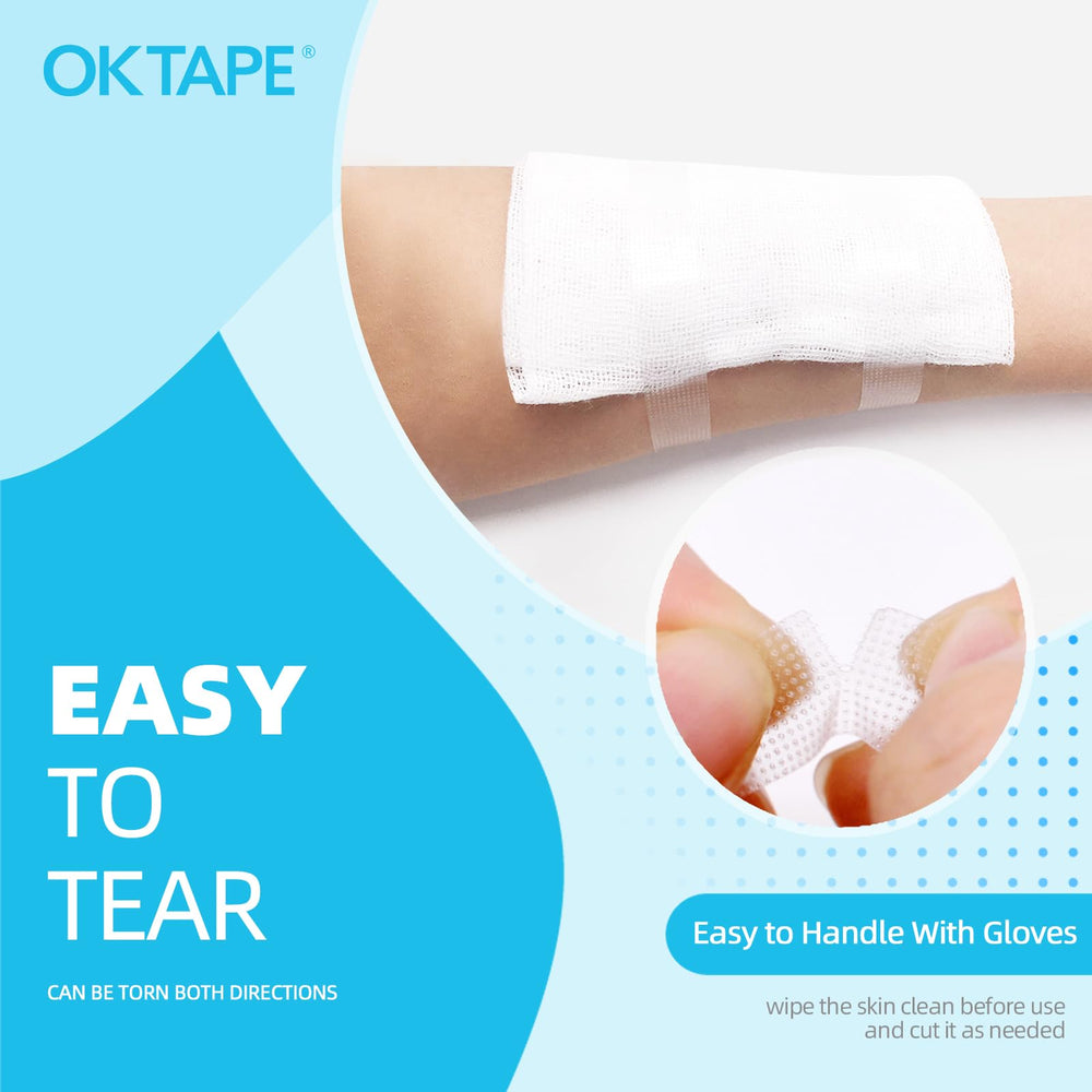 OK TAPE OKPore versatile tape for gauze, dressings, catheters, and instruments.
