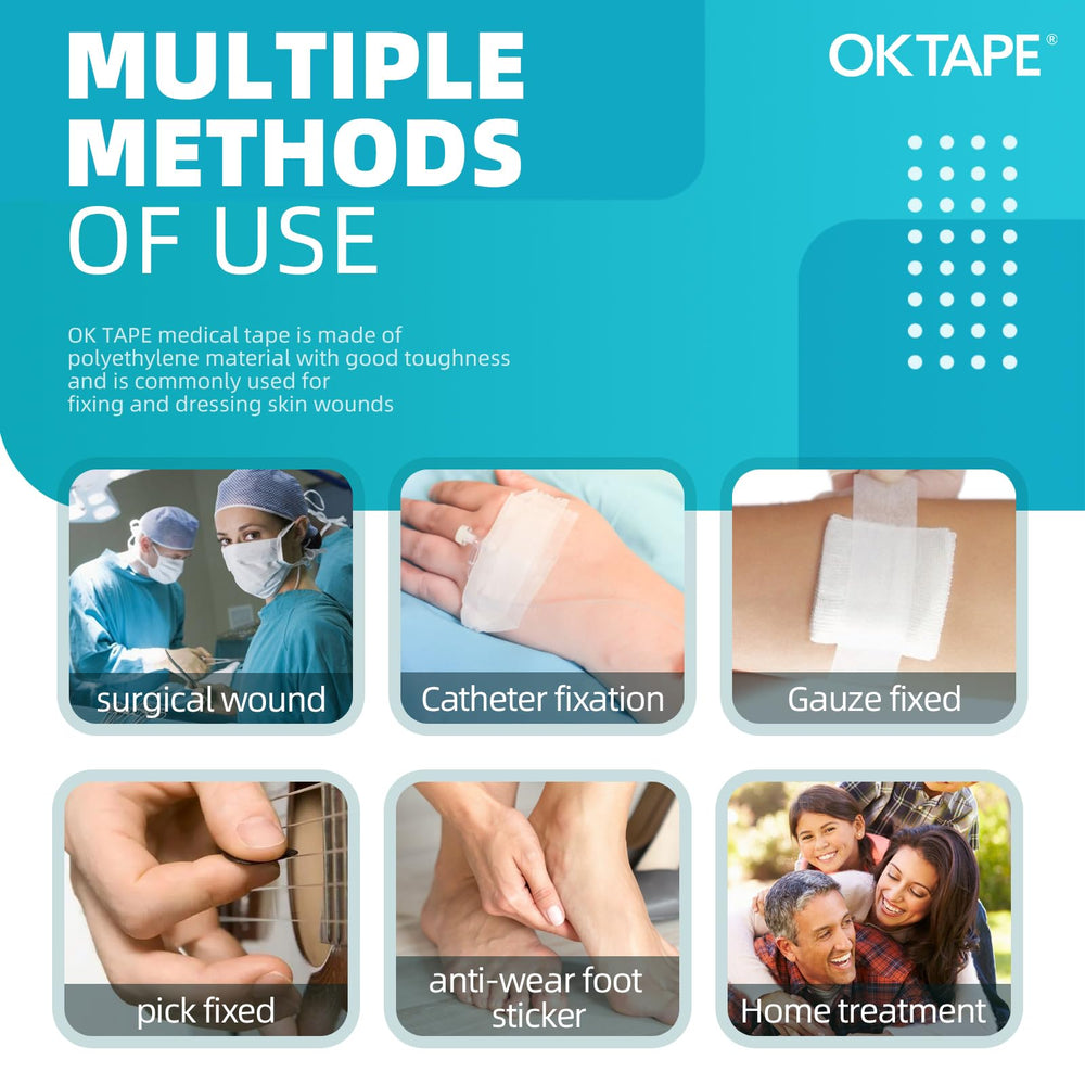 OK TAPE OKPore packaging-application overview showing user-friendly tear material