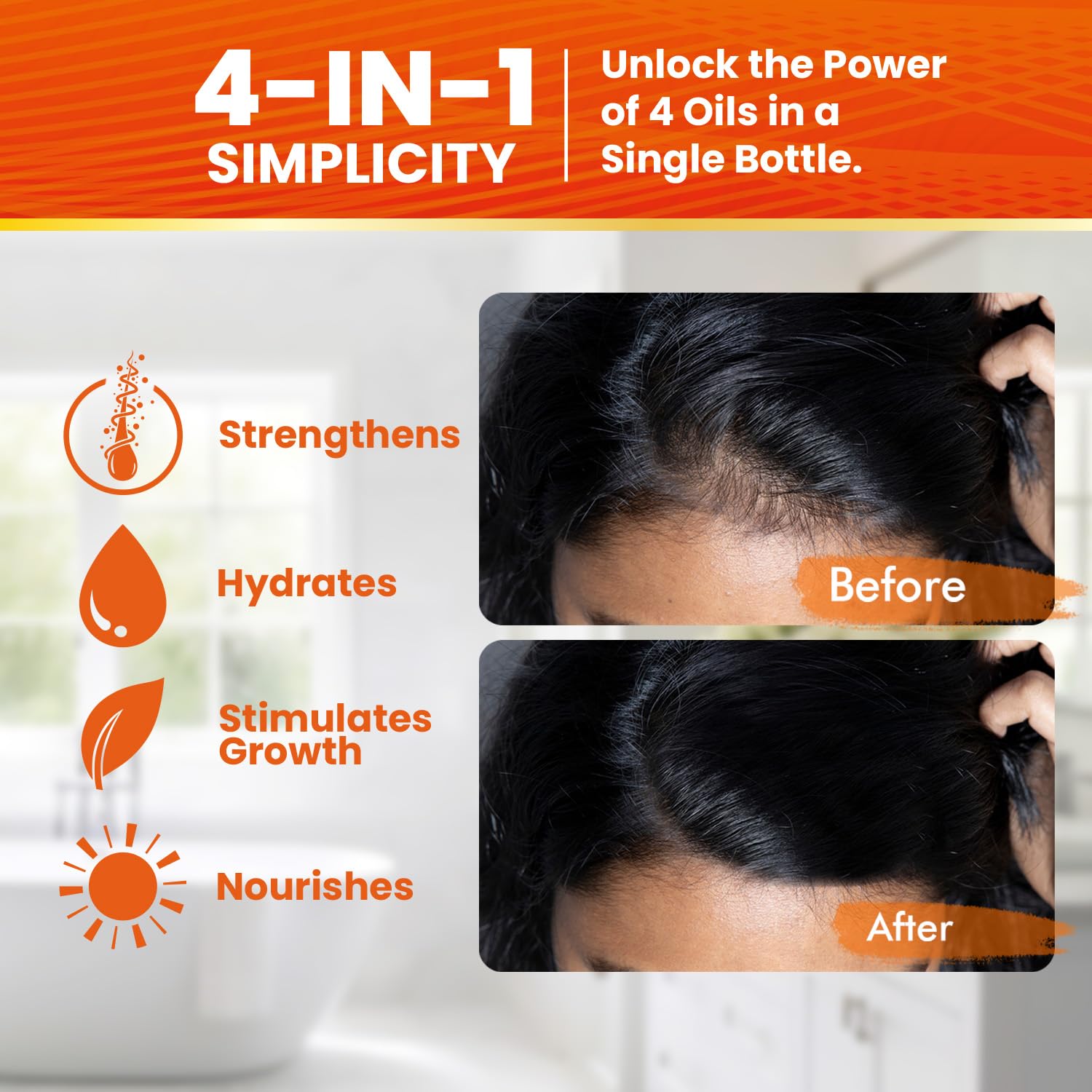 Okaga Batana Oil silky, frizz-free hair after styling.