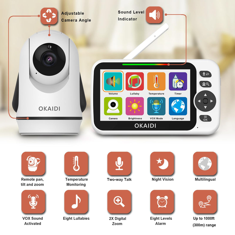 OKAIDI monitor offers private, no WiFi setup for secure baby monitoring.