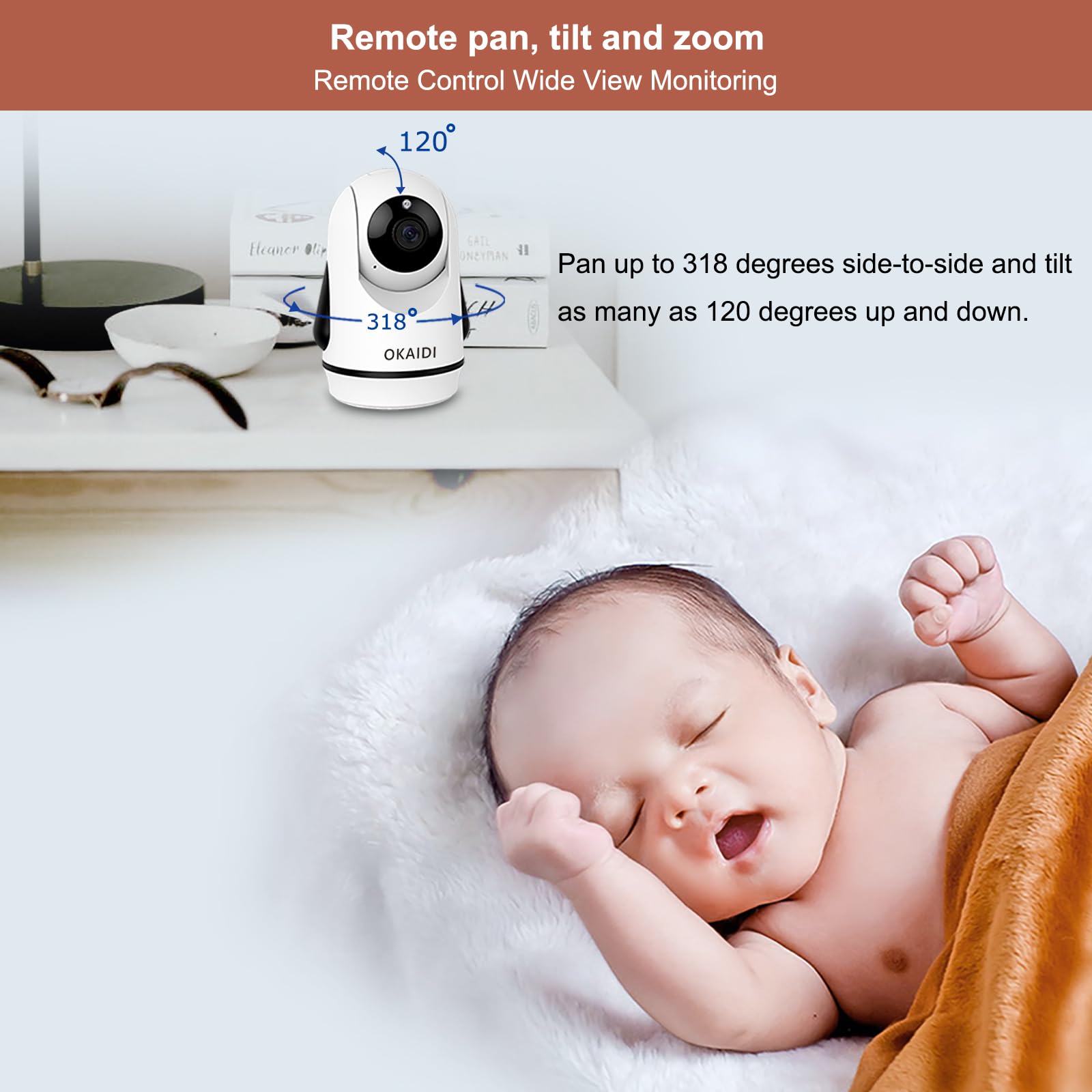 OKAIDI nursery temperature alert helps monitor room conditions for comfort.