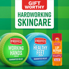 O'Keeffe's Working Hands Hand Cream jar shown for daily moisture protection.
