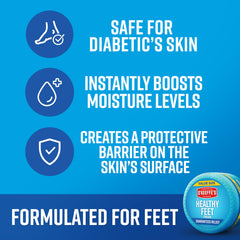 O'Keeffe's Healthy Feet bedtime routine showing overnight hydration.